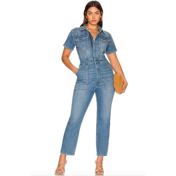 Good American Pants - NWT Good American Women's Fit for Success Denim Jumpsuit Size M